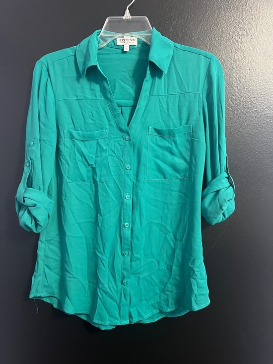 Express Tops - EXPRESS Teal Portofino  Button-Down Shirt